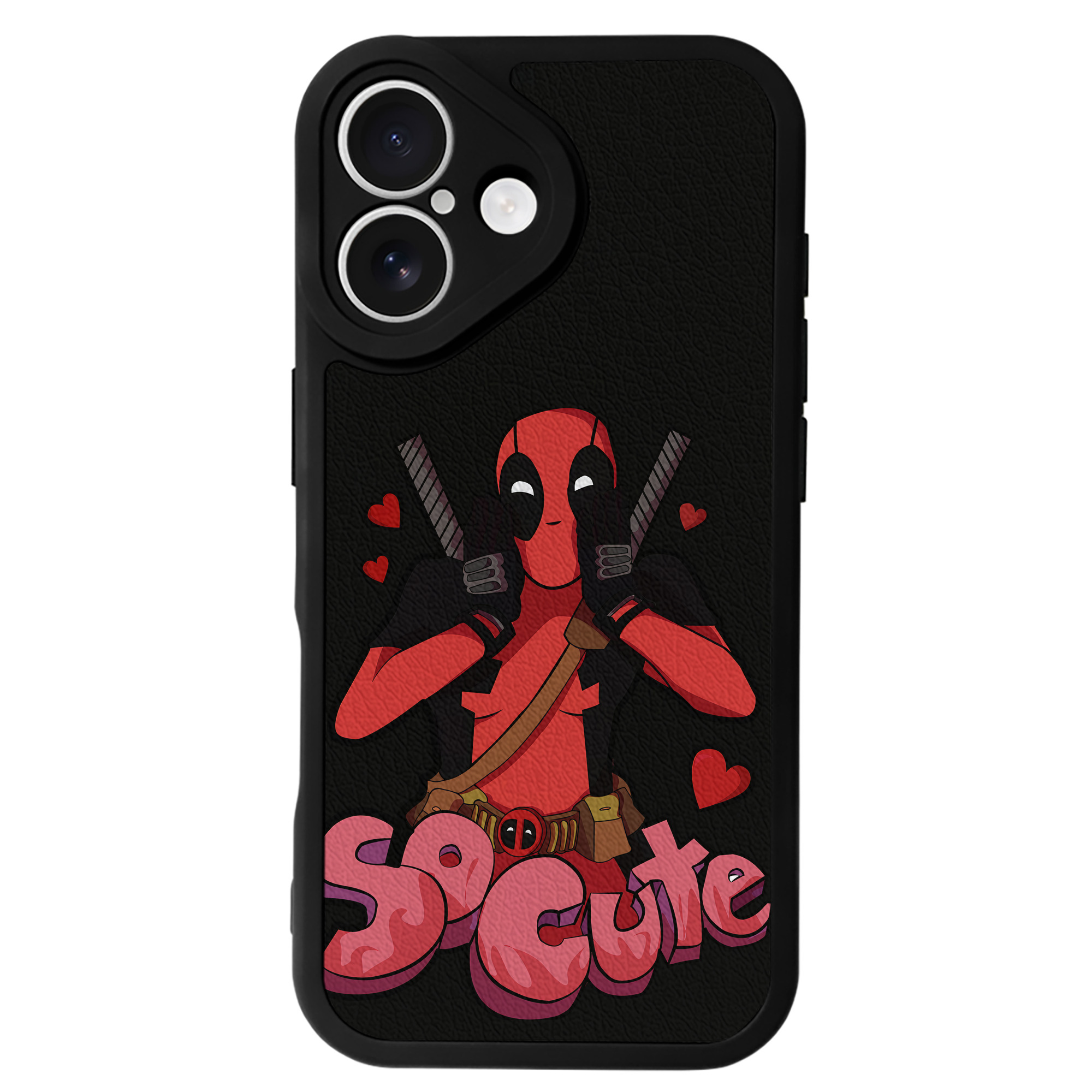 （画像用） Deadpool デッドプール 【iPhone 16シリーズ対応】シリコンスマホケース（レザー調） 材質：シリコン